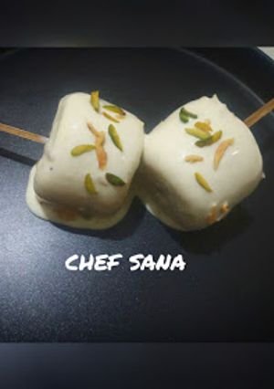 A picture of Kulfi without khoya and without Condensed milk.