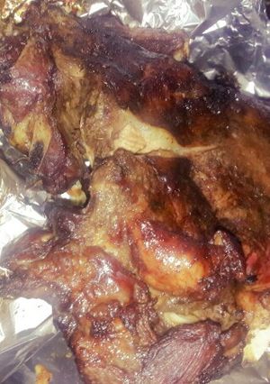 A picture of Roasted mbuzi (choma)#4weekschallenge#.