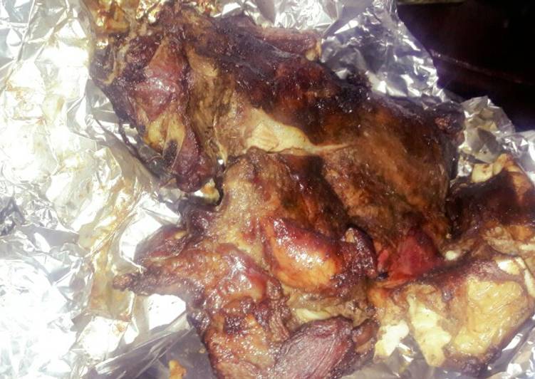 Roasted mbuzi (choma)#4weekschallenge#