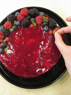 Una foto de Cheesecake con bayas