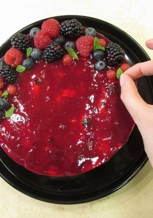 Una foto de Cheesecake con bayas