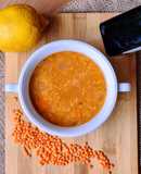 Sopa de lentejas rojas o coral 🥣 ideal principiantes (a no asustarse por la lista larga de ing. 😉)