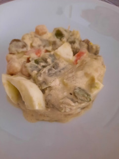 Una foto de Ensaladilla rusa con judías verdes