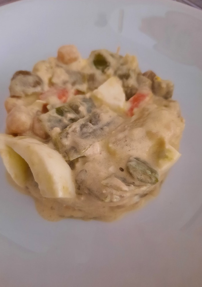 Una foto de Ensaladilla rusa con judías verdes