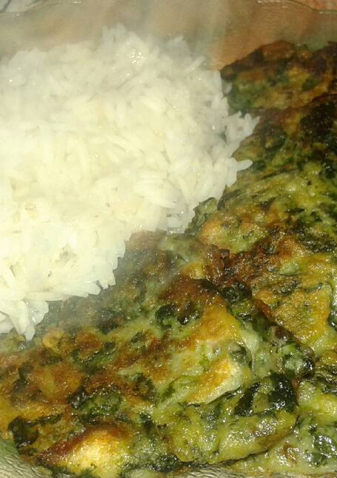 Una foto de Hamburguesas de espinaca y arroz con cebolla :D