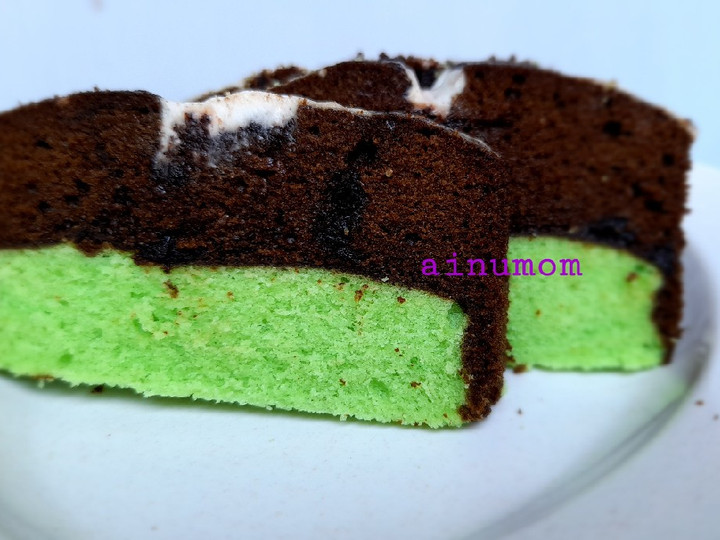 Ternyata begini loh! Bagaimana cara memasak Bolu Kukus Pandan Coklat  gurih