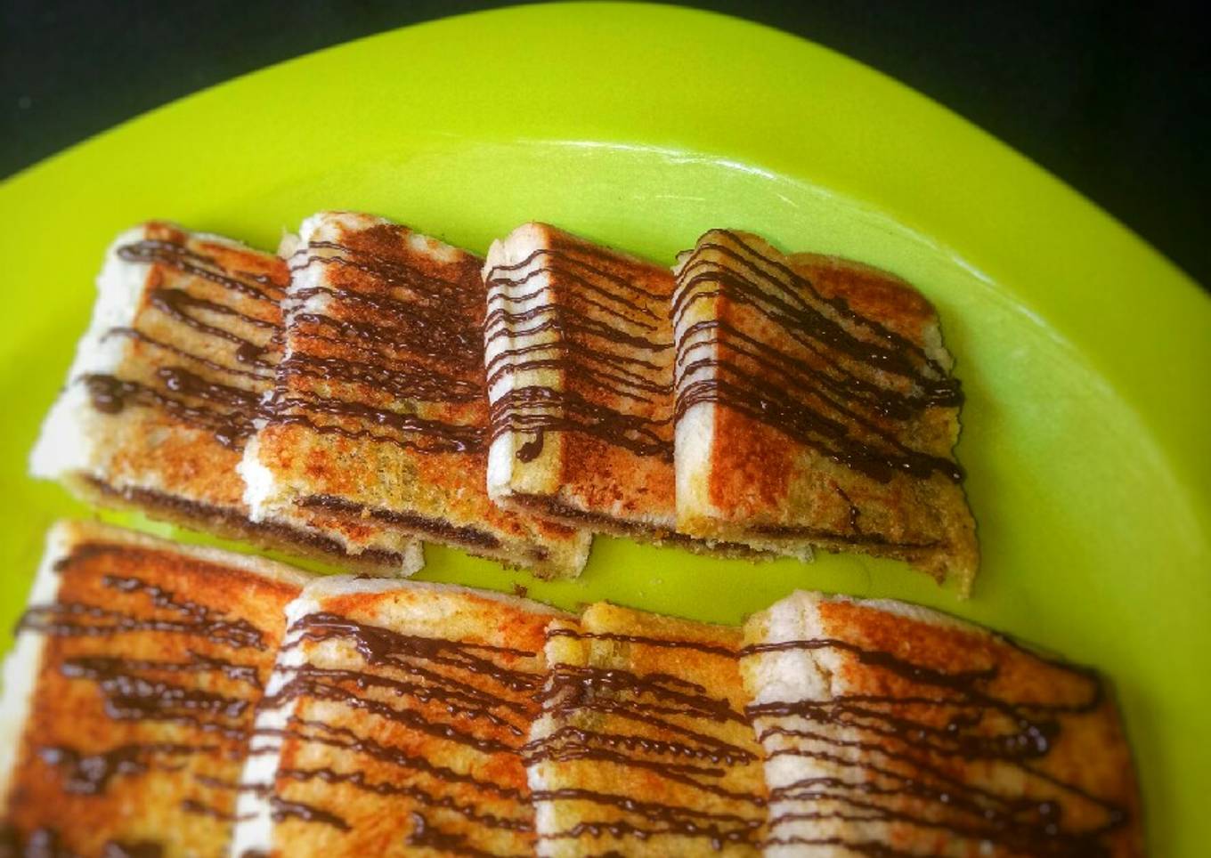 Roti Panggang Teflon Coklat Leleh