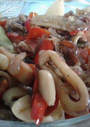 Foto resep Tumis cumi asin pete