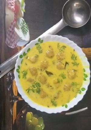 A picture of Pakoda ki kadhi.