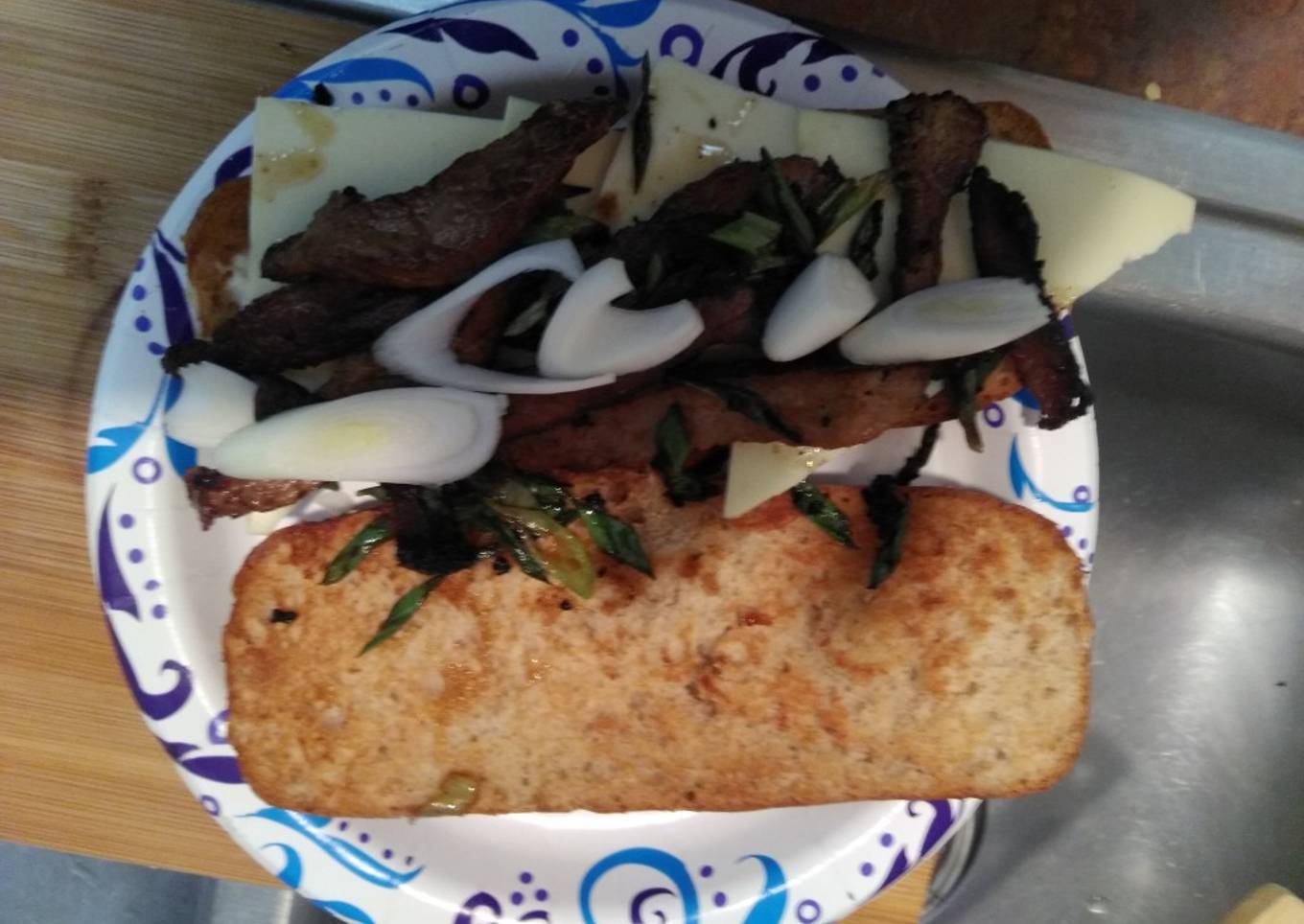 Steak and Onion sandwich