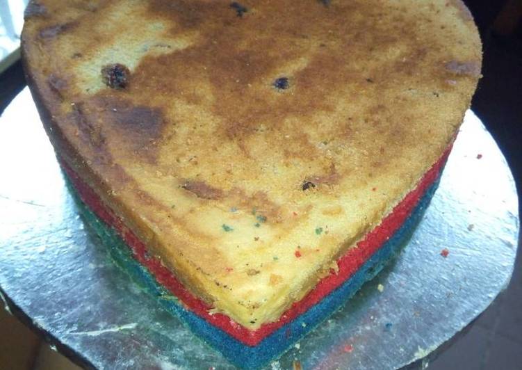 How to Prepare Tasty Fruit rainbow cake