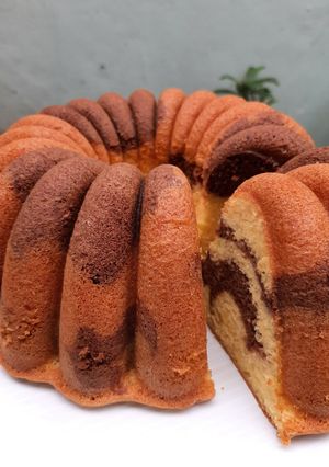 Foto resep Marmer buttercake versi ekonomis (full margarin)