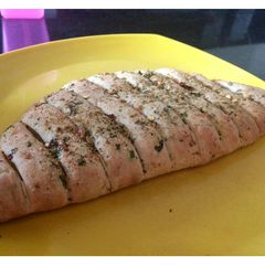 A picture of Wheat flour garlic bread.