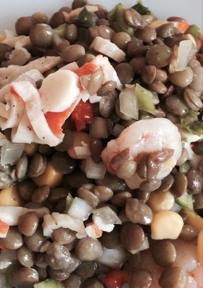 Una foto de Ensalada de lentejas