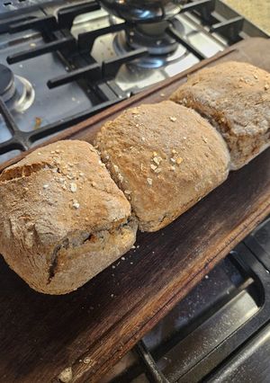 Una foto de Pan integral + avena fácil