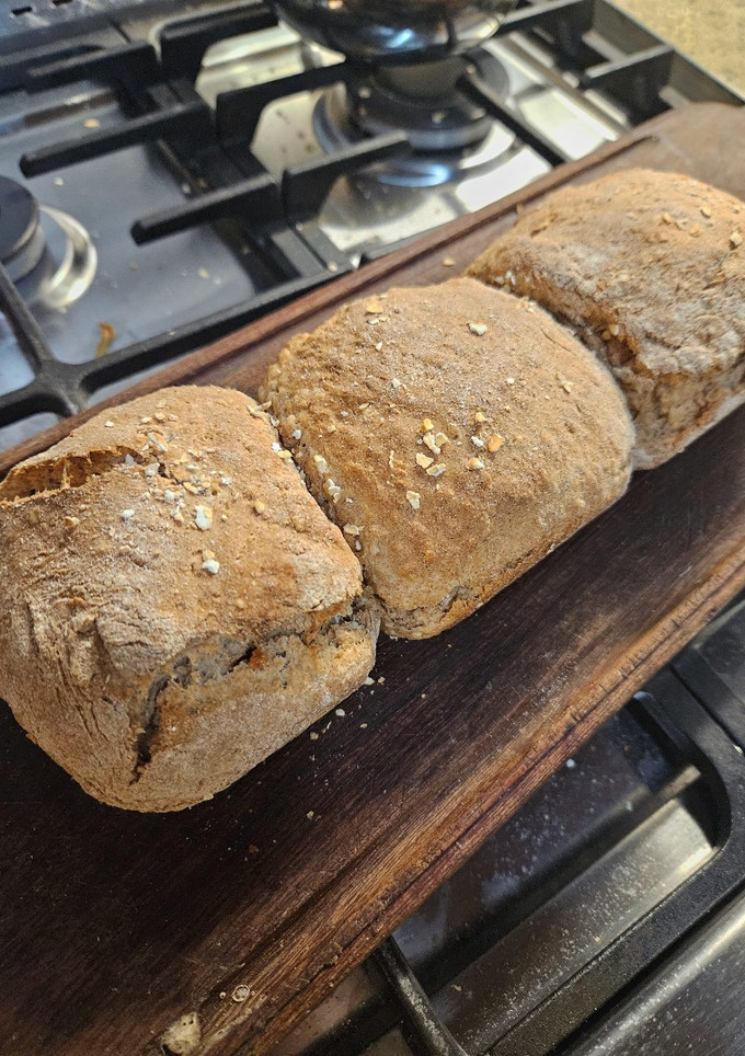 Una foto de Pan integral + avena fácil