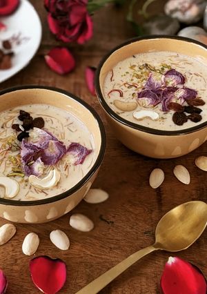 A picture of Kesar Seviyan Kheer.