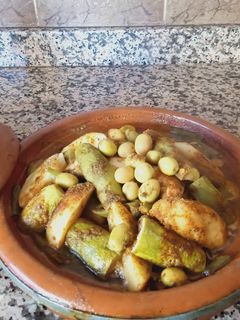 صورة لوصفة طاجين بالخضر