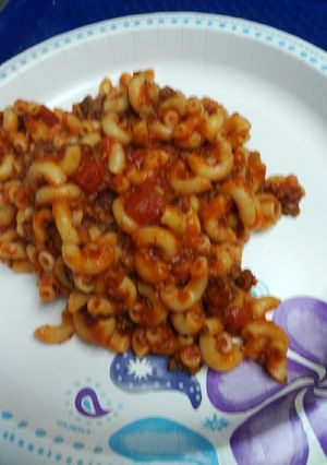 A picture of Chorizo Goulash, American Style.