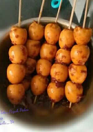 Foto resep Sate telur puyuh pedas manis 