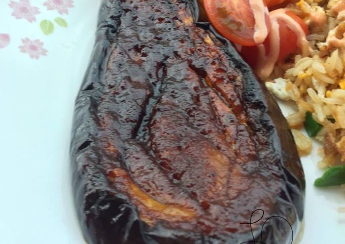 Baked Eggplants With BBQ Sauce