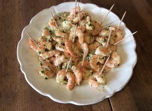 Une photo de Crevettes au Whisky et à la crème