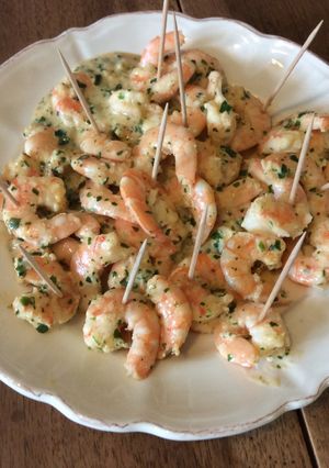 Une photo de Crevettes au Whisky et à la crème