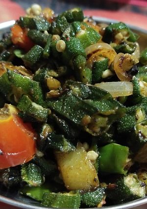 A picture of Bhindi fry.