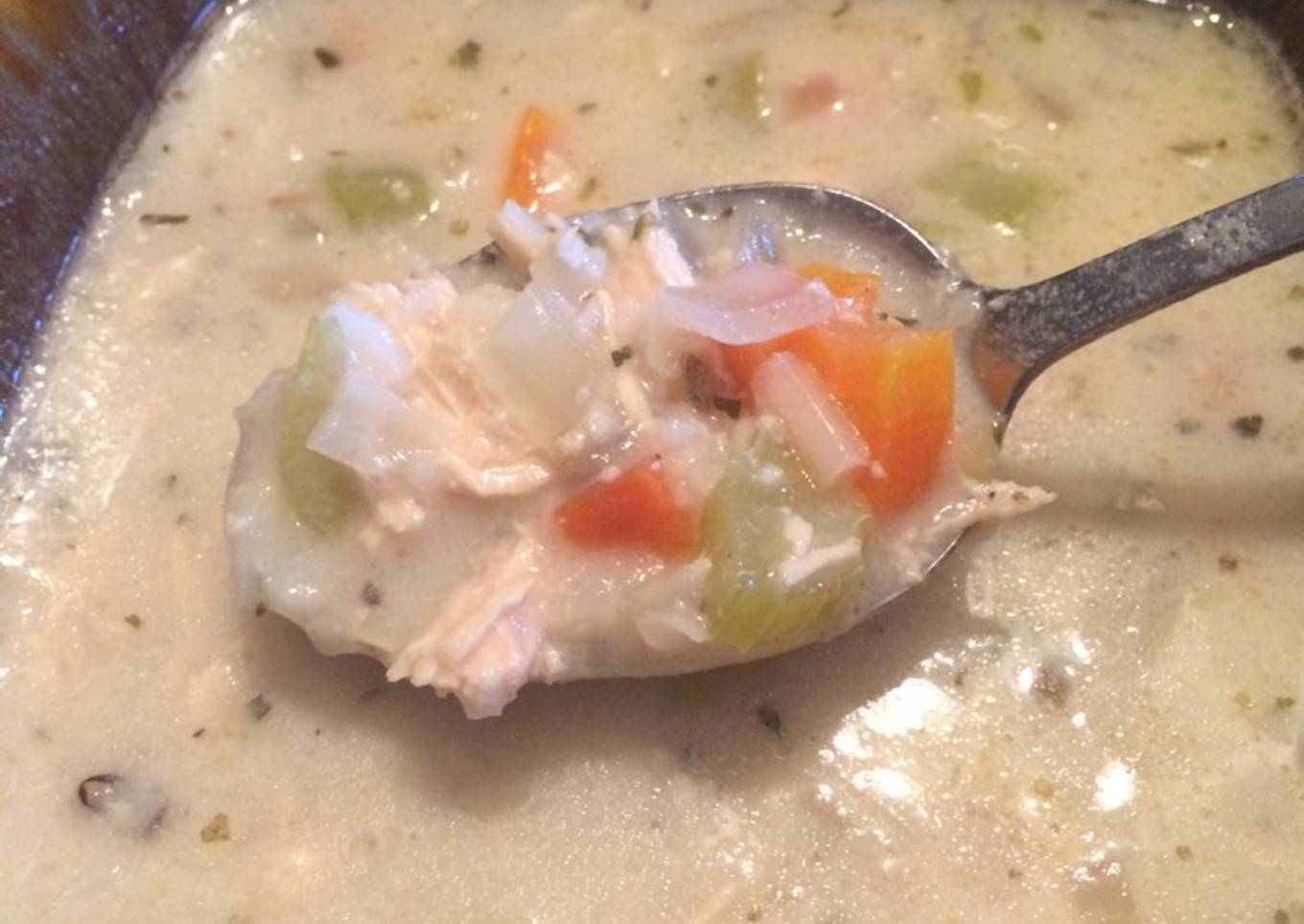 Steps to Make Quick Creamy chicken wild rice soup