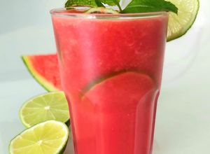 Une photo de Smoothie de pastèque façon Mojito