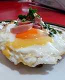 Huevo benedictinos con huevo frito