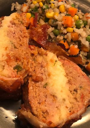 Krumpli pürével töltött fasirt koszorú recept fotója