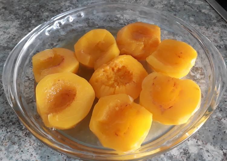 Melocotón en almíbar en Thermomix