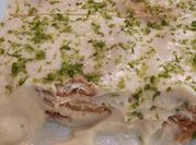 Una foto de crema de carlota