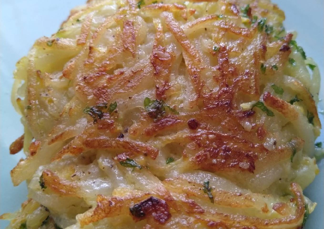 Rosti au beurre persillé