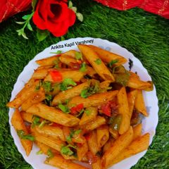 Indian style Penne Pasta A picture of Indian style Penne Pasta.