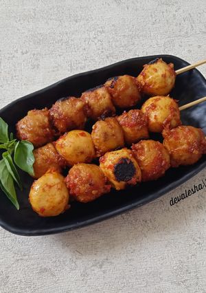 Foto resep Sate Bakso Bakar Pedas