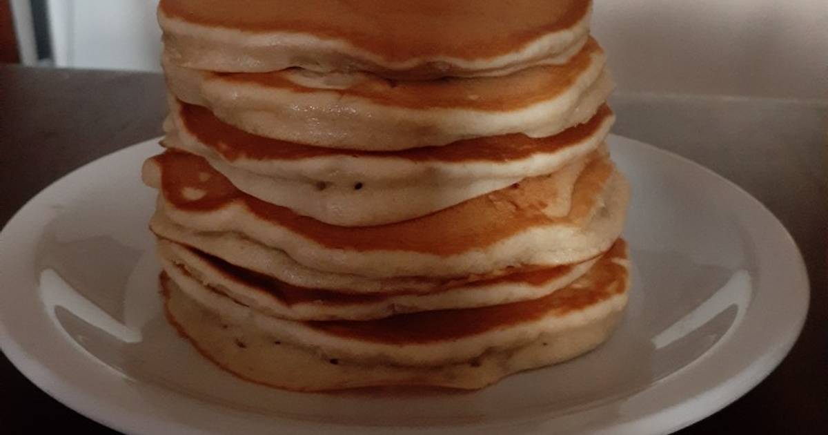 Hotcakes de banana sin huevo Receta de Pau Cookpad