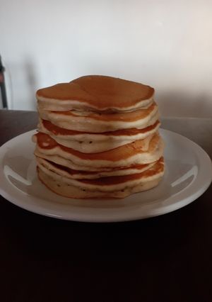 Una foto de Hotcakes de banana sin huevo