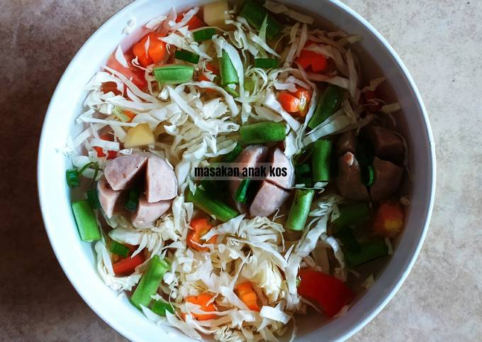 Sayur Sup Bakso Sapi / Sayur Sop Bakso Sapi (Rp 6.000)