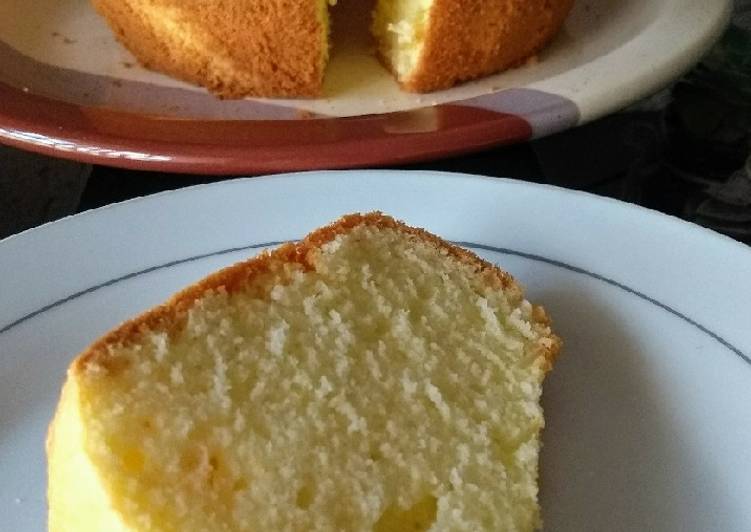 Bolo Chiffon de baunilha (sem lactose!)