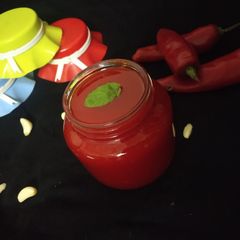 A picture of Red chilli Garlic chutney.