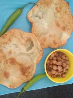 A picture of Chole bhature.