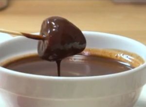 Una foto de Fondue de chocolate