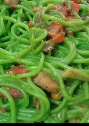 A picture of Hari bhari spaghetti 🍝.