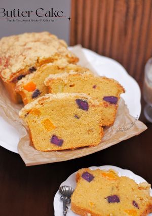 Foto resep Sweet Potato Kabocha Crumble Butter Cake