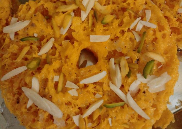 Recipe: Delicious Kesariya Ghevar
