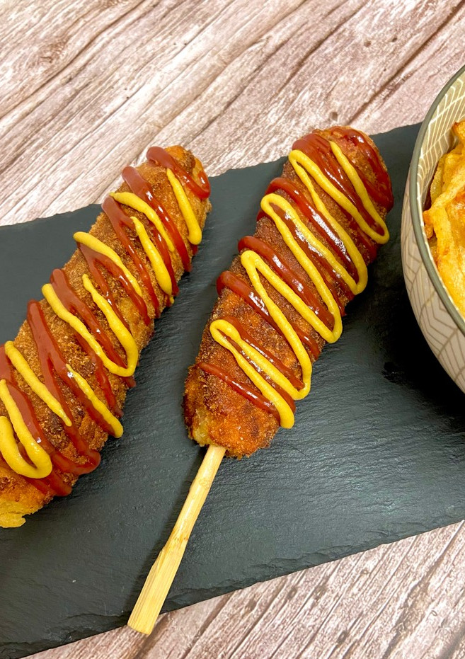 Una foto de Corn dog Coreano