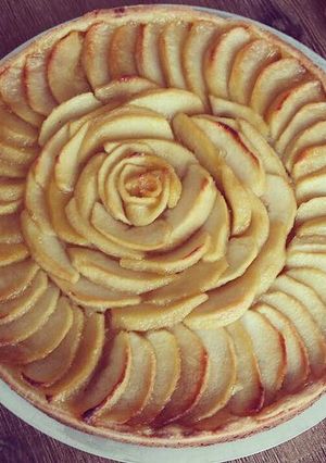 Une photo de Tarte aux pommes caramélisées