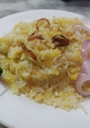 A picture of Healthy, moong daal khichdi.